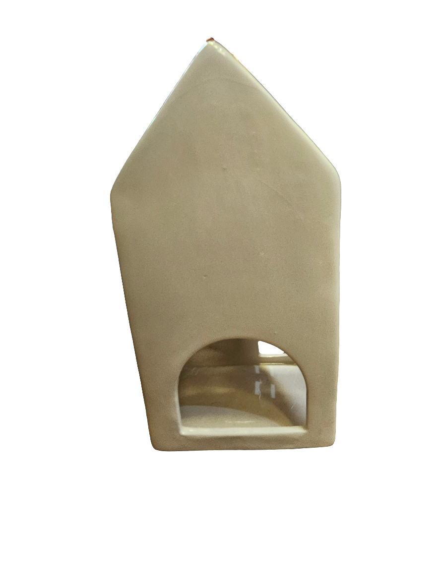 Ceramic Tealight House with Santa Gonk 19cm