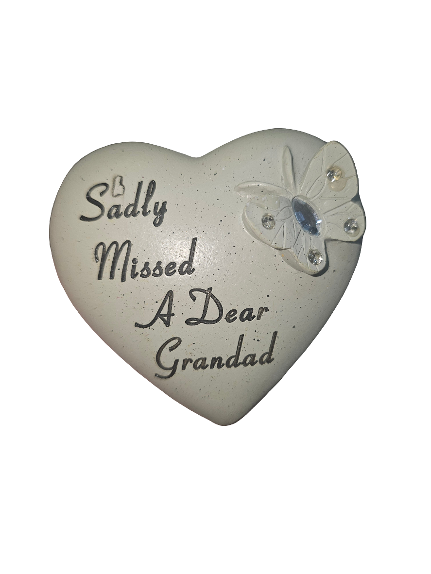 Sadly Missed Small Memorial Stone with Butterfly