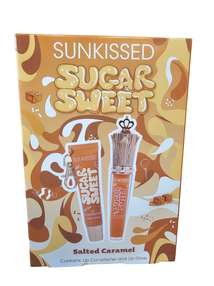 Sugar Sweet Lip Duo, contains a lip conditioner and a lip gloss.