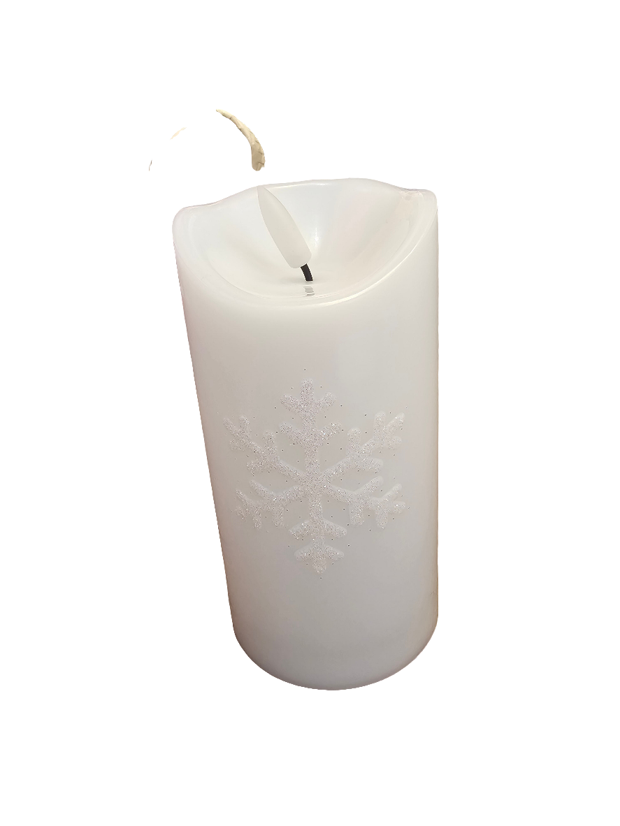 Twinkle Candle Frost White Battery powered candle