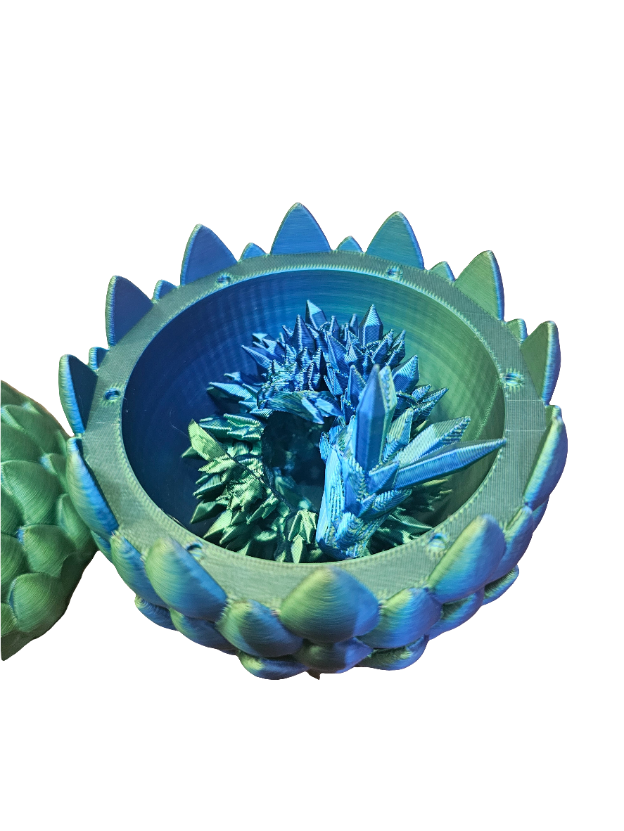 3D Printed Dragon egg and dragon
