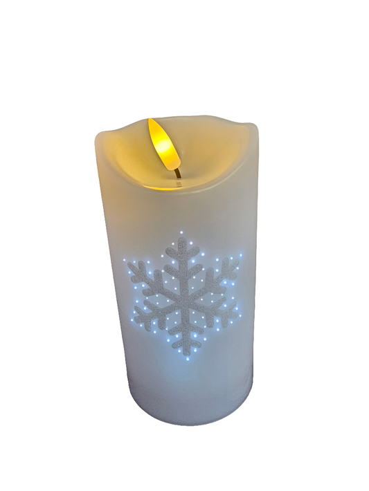 Twinkle Candle Frost White Battery powered candle