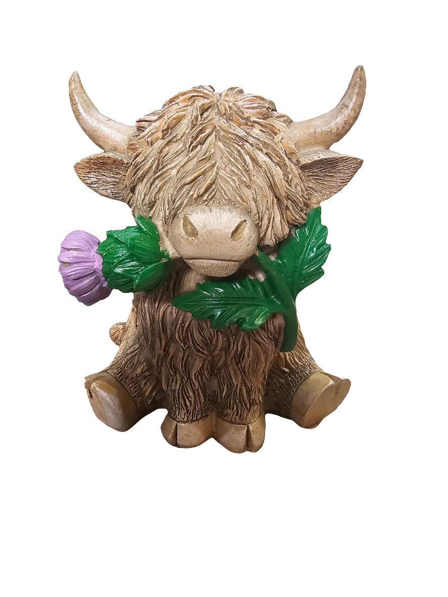 Happy Highland Cow Figurine various designs to choose