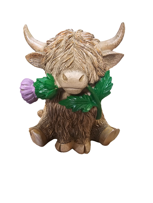 Happy Highland Cow Figurine various designs to choose