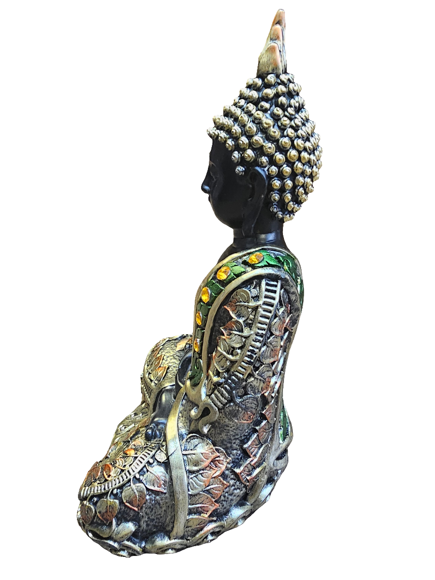 Black and Gold Seated Buddah Statue