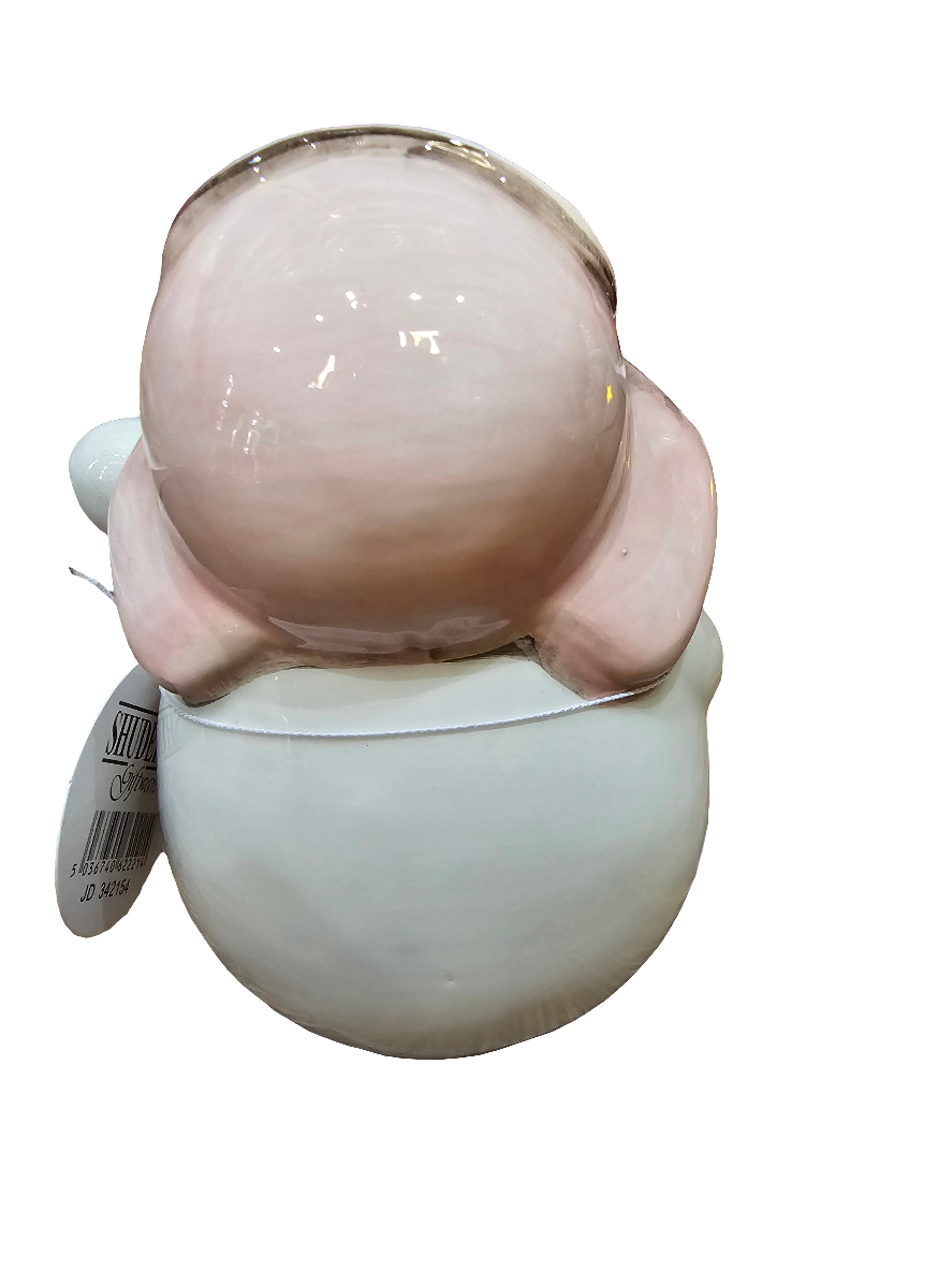 Pastel Pink LED Jolly Snowman