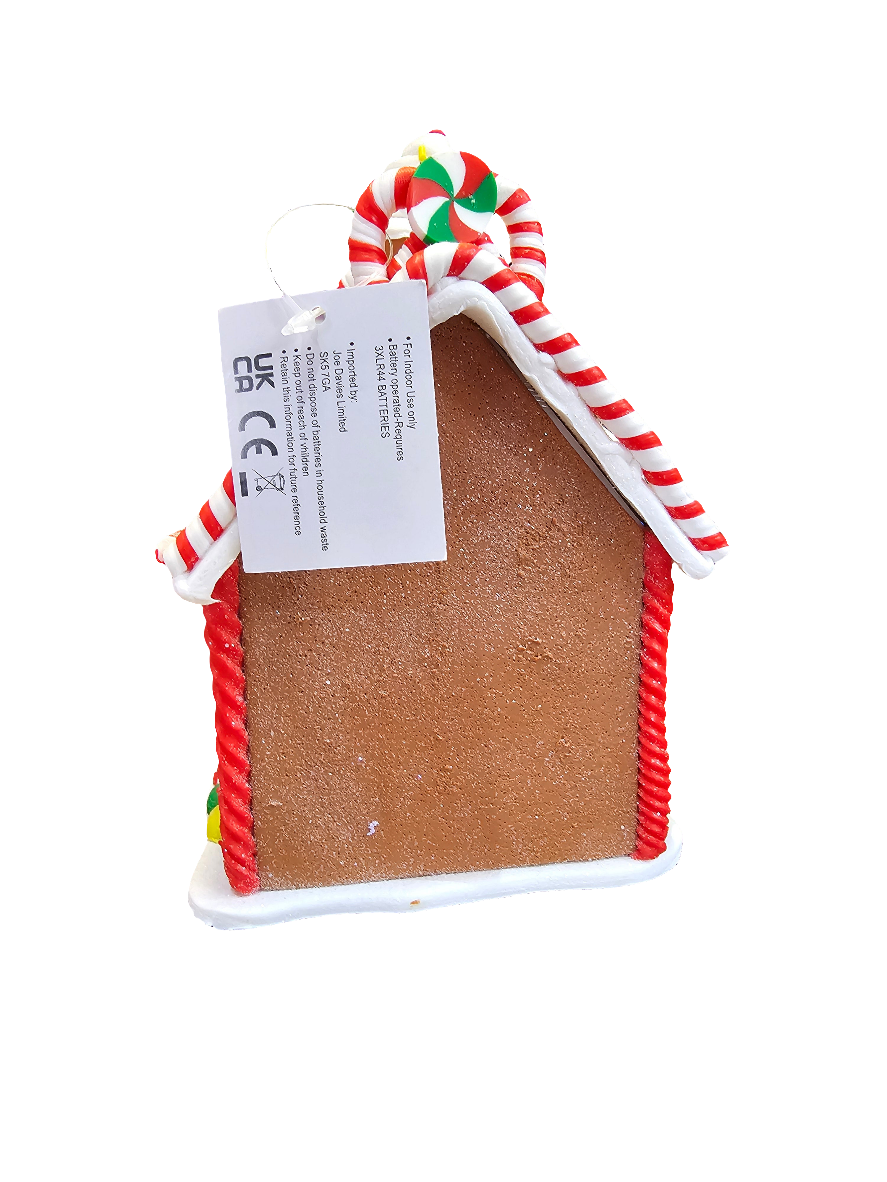Christmas Cookie LED Gingerbread House Large Ornament