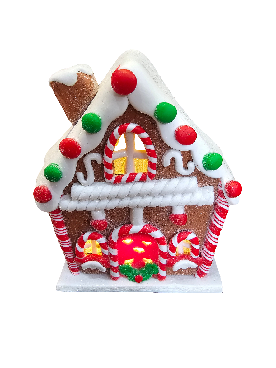 Christmas Cookie LED Gingerbread House Ornament