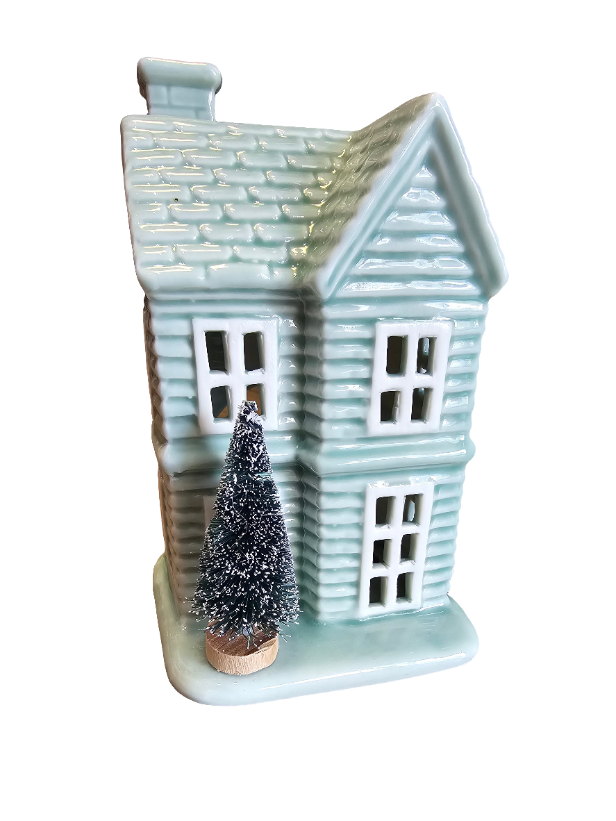 Festive Sage Tealight House