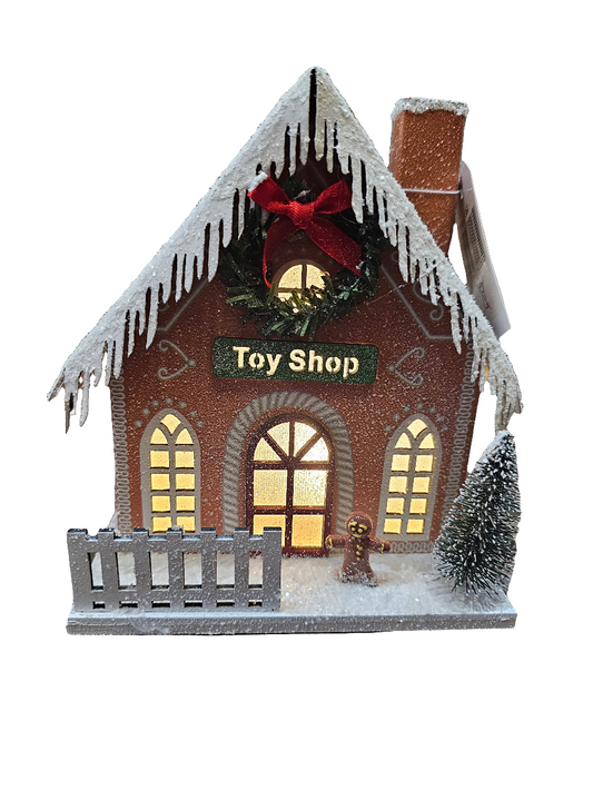 Gingerbread Toy Shop LED House.