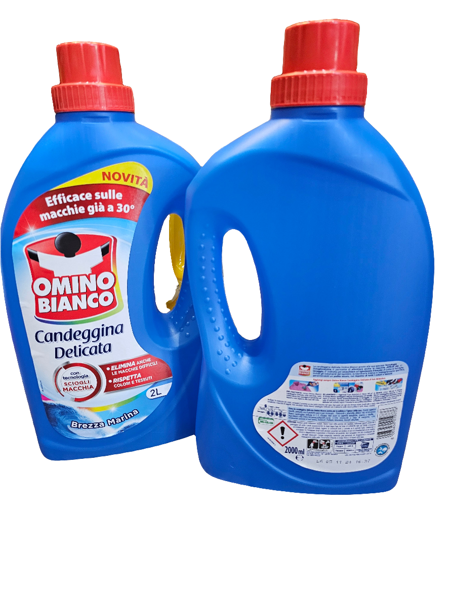 Omino Bianco Candeggina Delicata in Ocean Beeze Scent, delicate bleach designed for laundry 2L