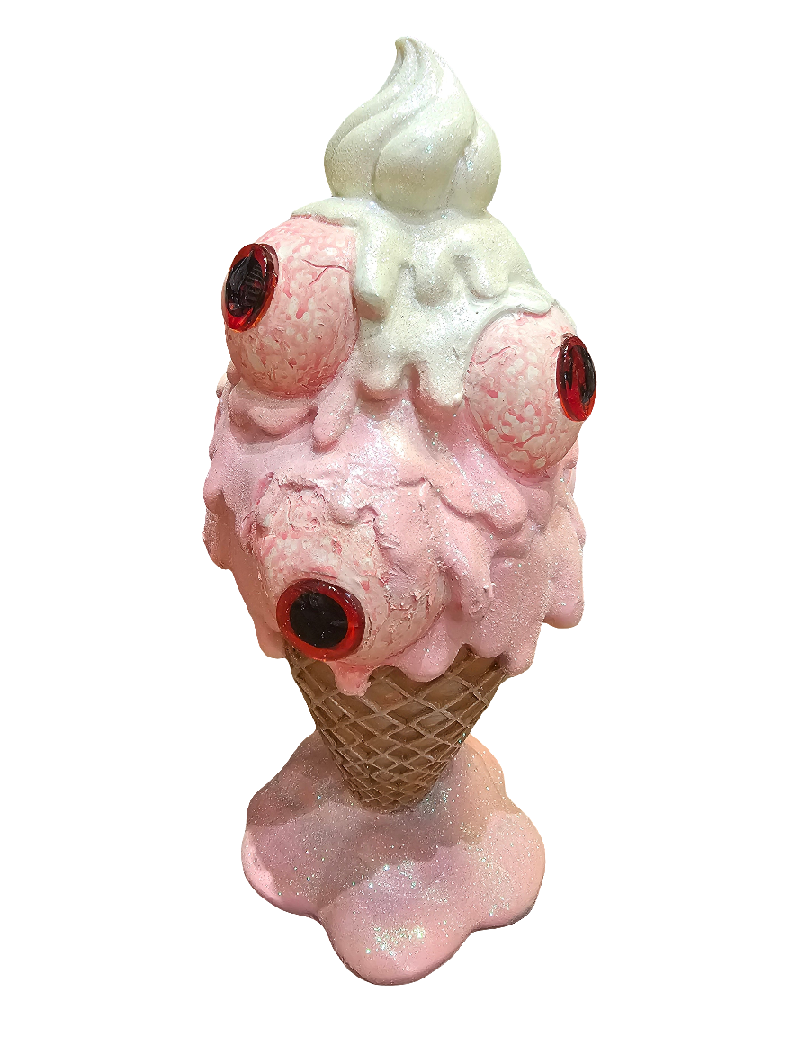 Pink eyes cream Halloween ornament