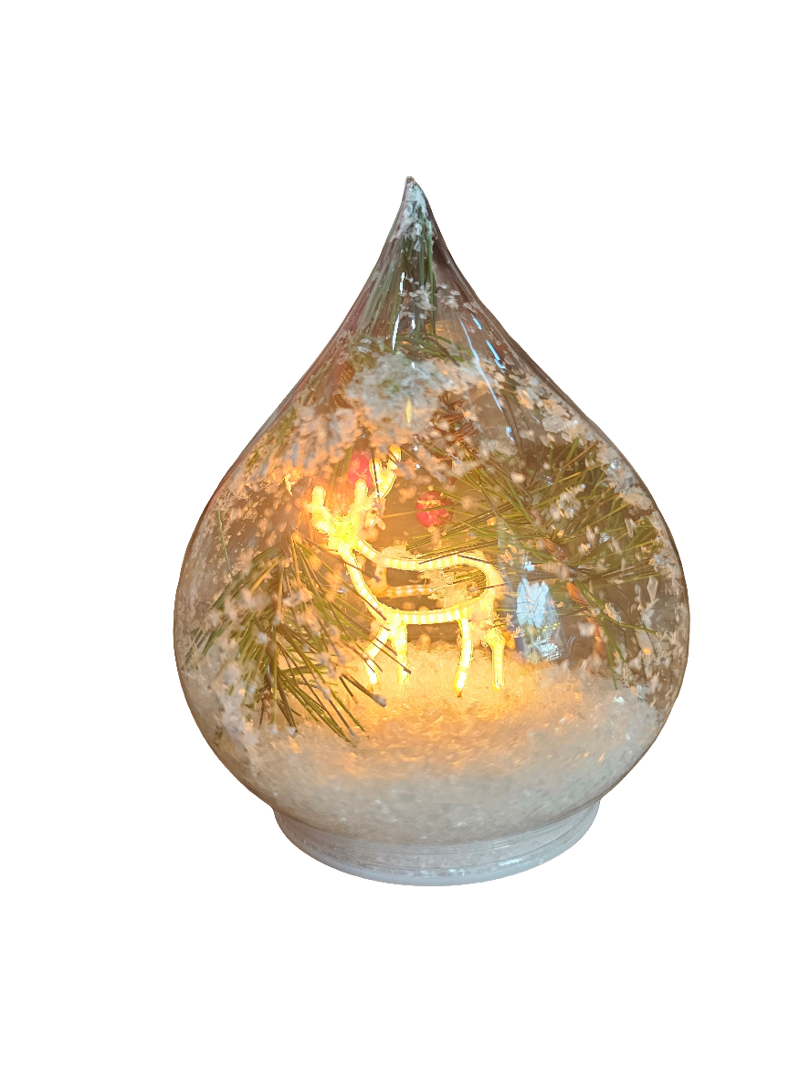 Frosty Christmas LED Teardrop Reindeer