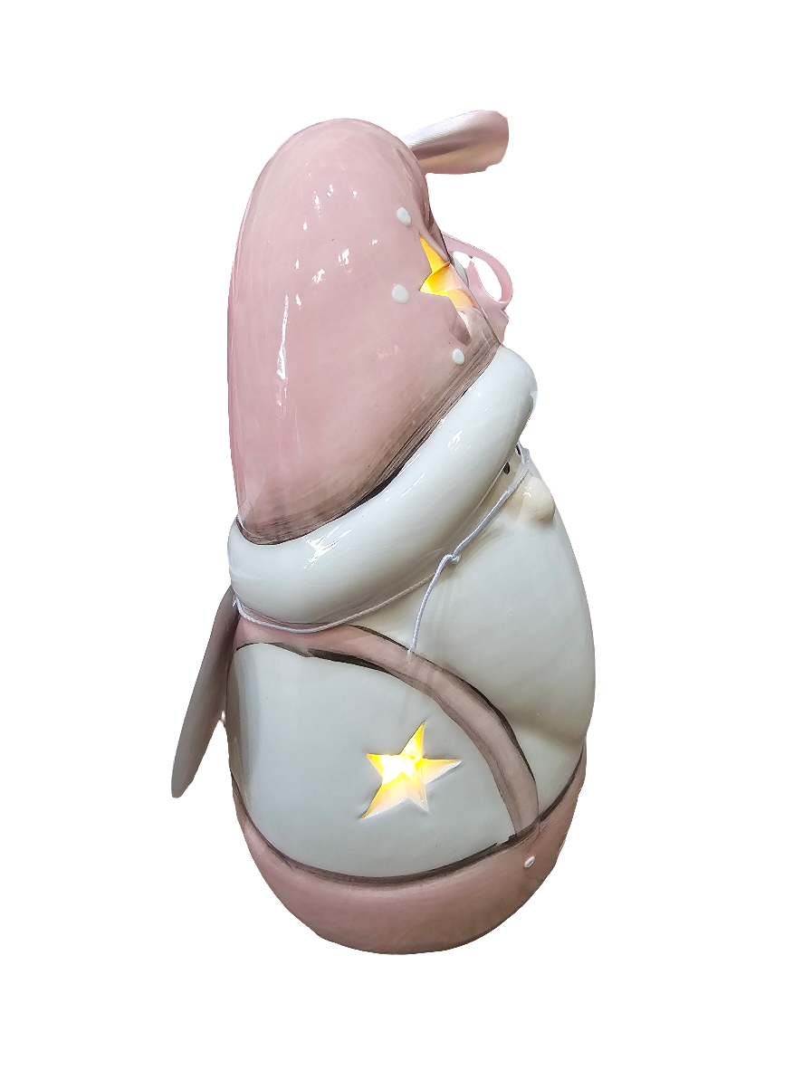 Pastel Pink LED Santa