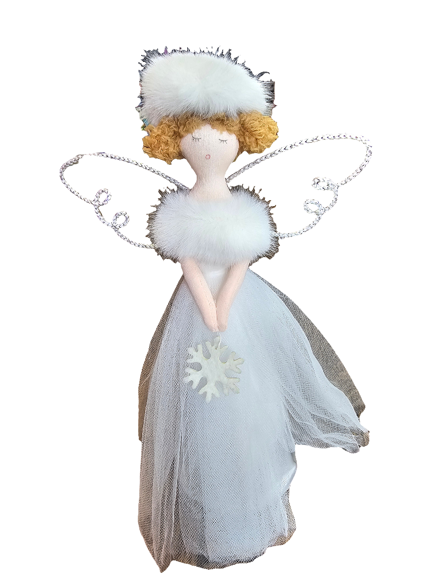 Joyful Fairy Tree Topper in White or Pink