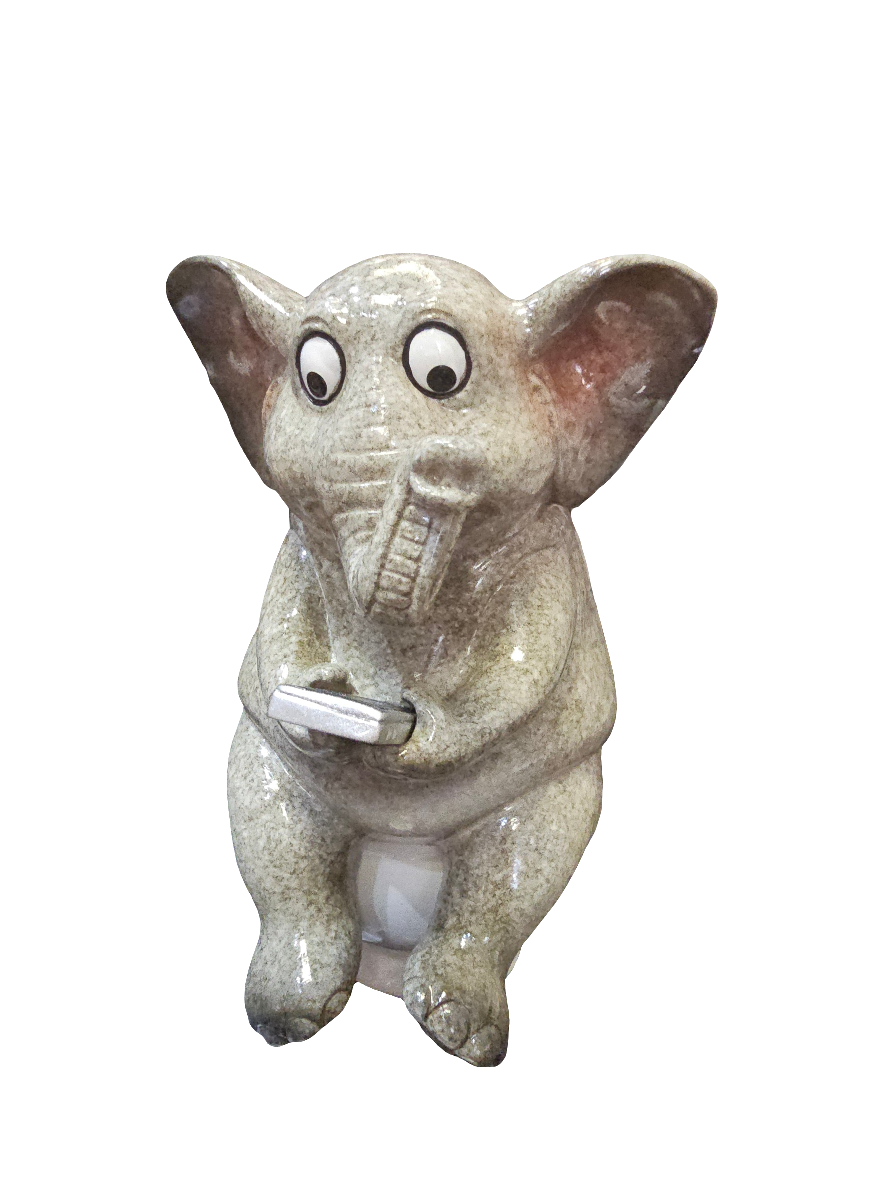 Take a Seat Elephant on the loo Statue