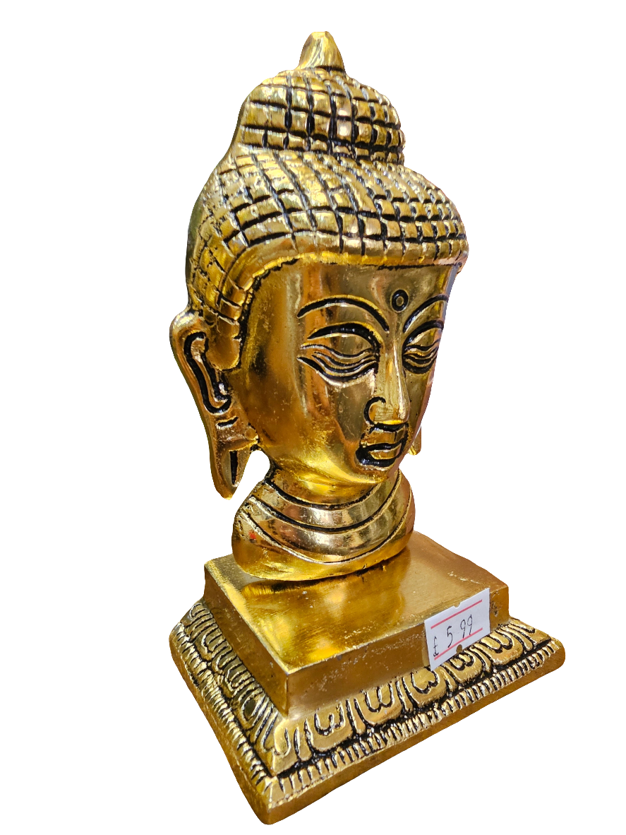 Gold Plated Metal Buddha Head
