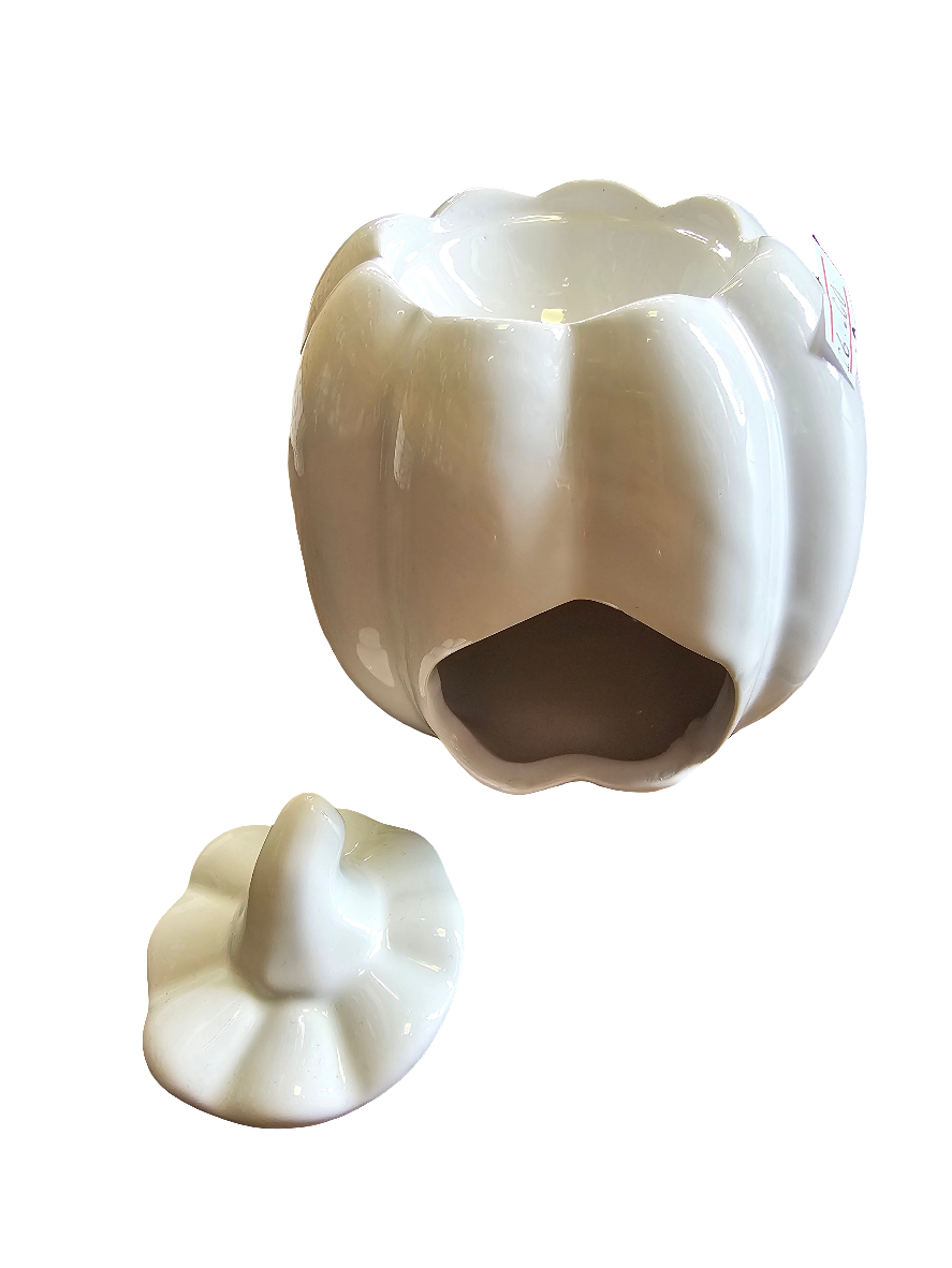 Ceramic Pumpkin Wax Melter with Lid