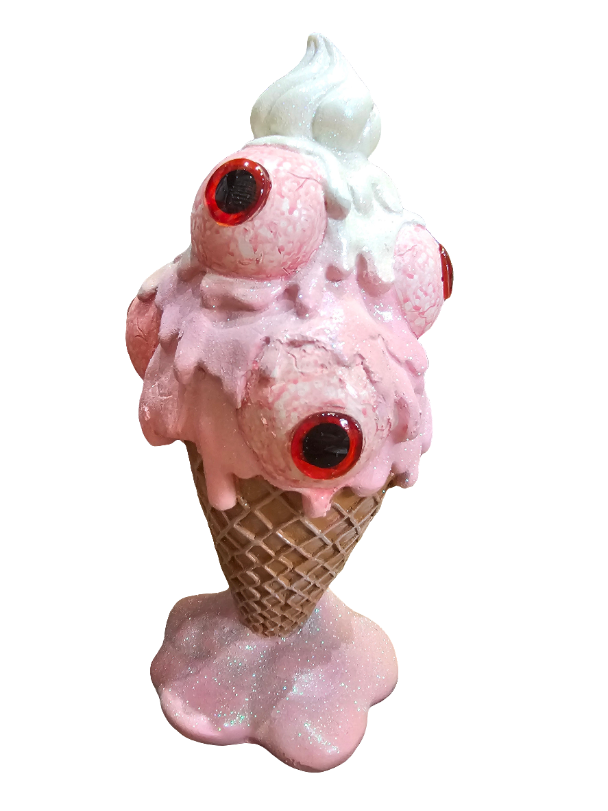Pink eyes cream Halloween ornament