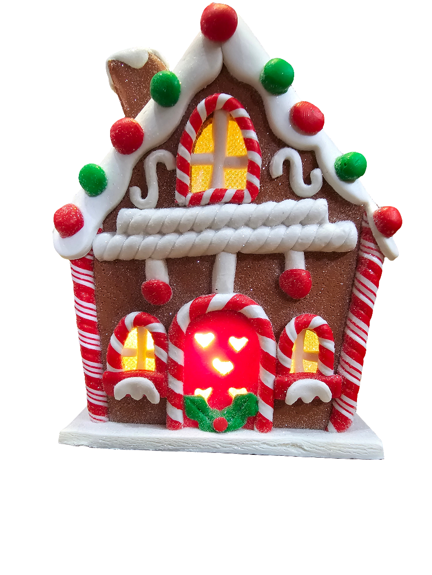 Christmas Cookie LED Gingerbread House Ornament