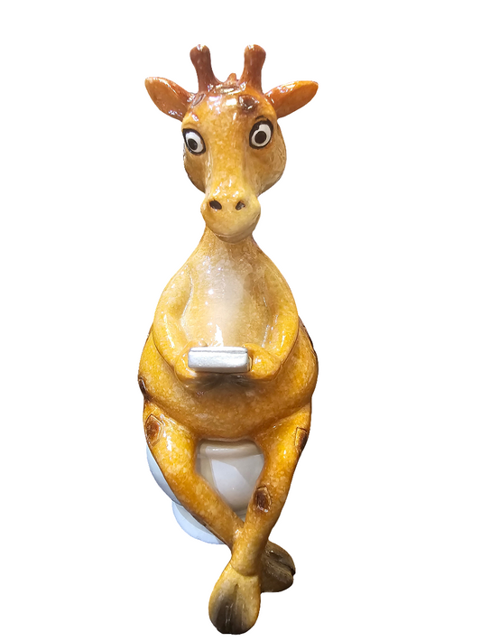 Take a Seat Giraffe on the Loo statue