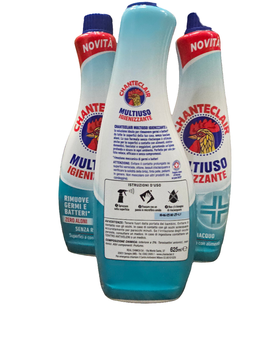 Chanteclair Multiuso Igienizzante, an Italian multi-purpose sanitizing cleaner. 625ml