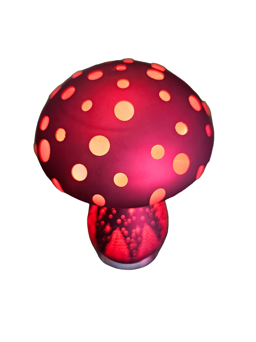 Bright Christmas LED Mushroom Red
