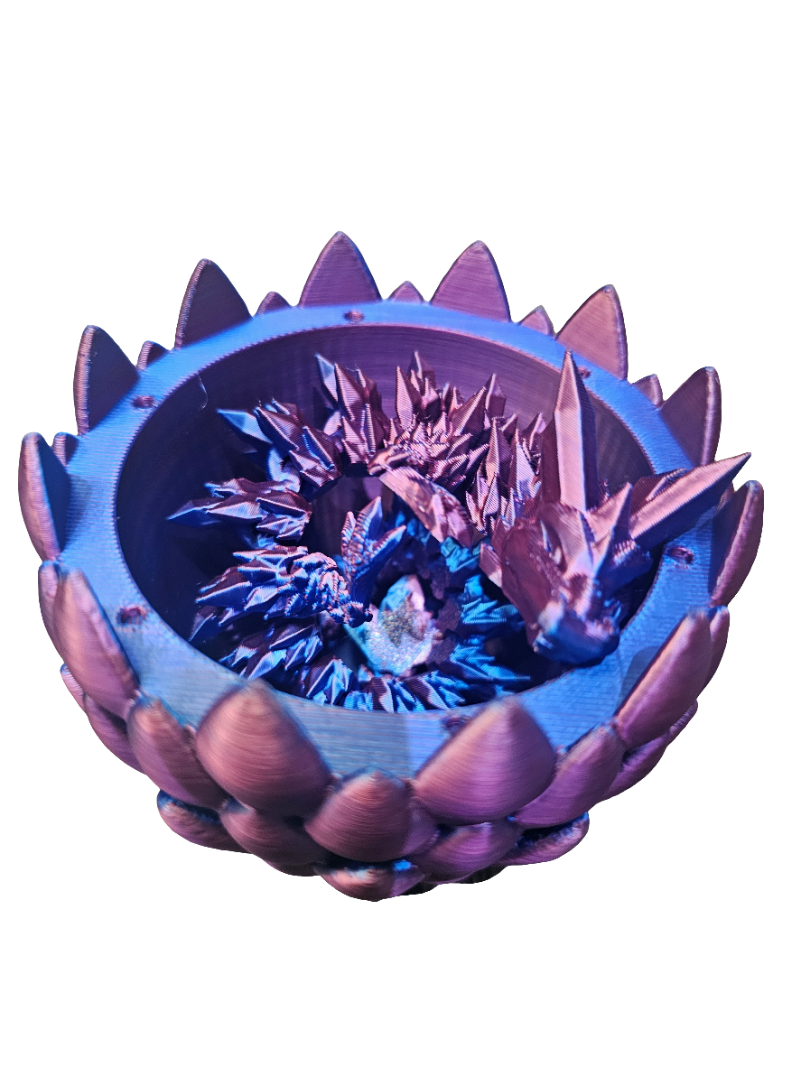 3D Printed Dragon egg and dragon
