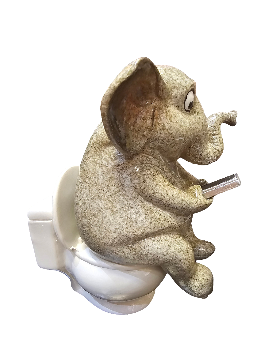 Take a Seat Elephant on the loo Statue