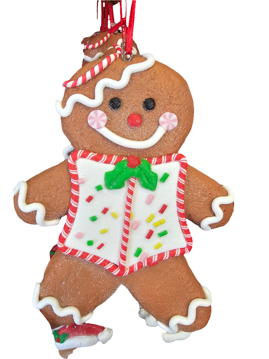 Christmas Cookie Gingerbread People Large Hanging Ornaments