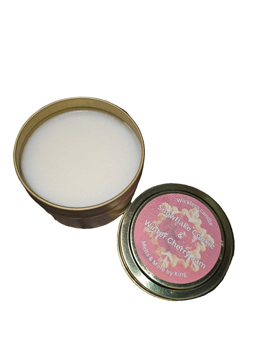 Gold Tin Wickless Candles for Candle Lamps, 100g, Various Scents