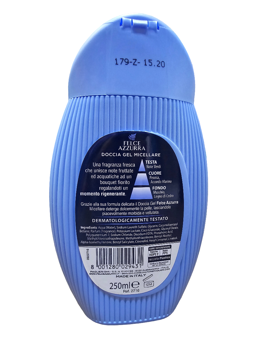 Felce Azzurra Micellare Purificante Doccia Gel, a micellar purifying shower gel 250ml