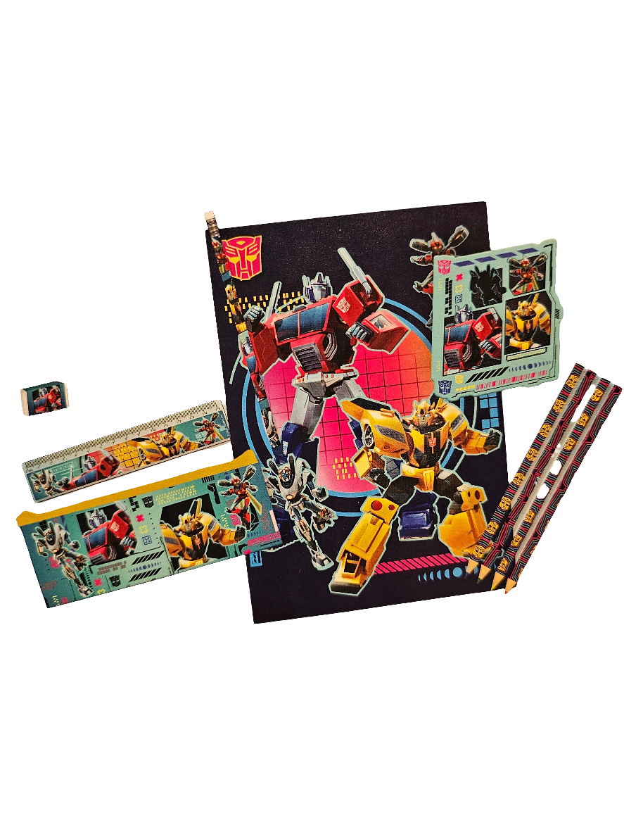Transformers Earthspark Bumper Stationery Set.