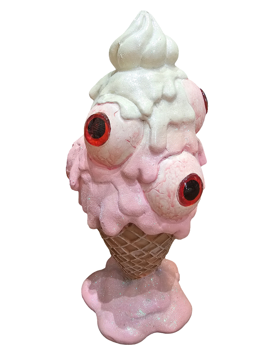 Pink eyes cream Halloween ornament