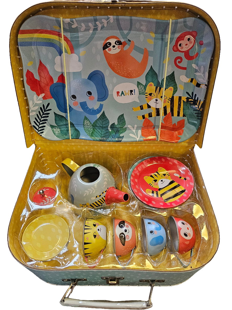 15pc Jungle Tea Set in Carry Case