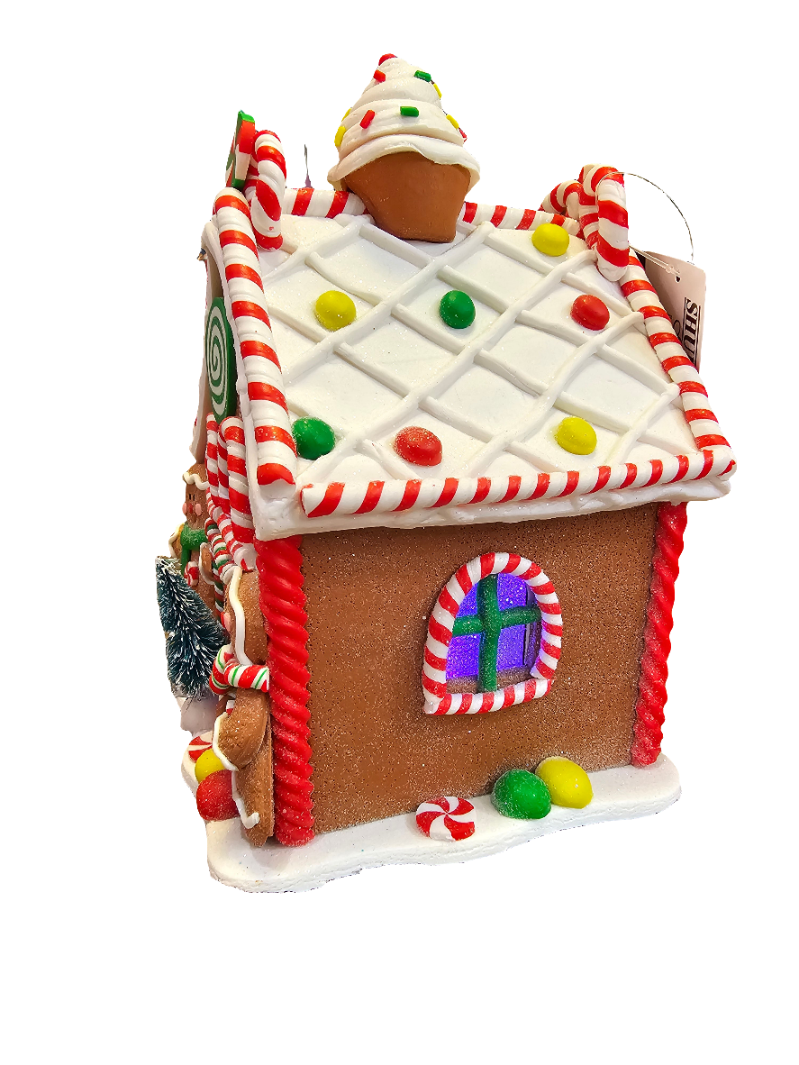 Christmas Cookie LED Gingerbread House Large Ornament