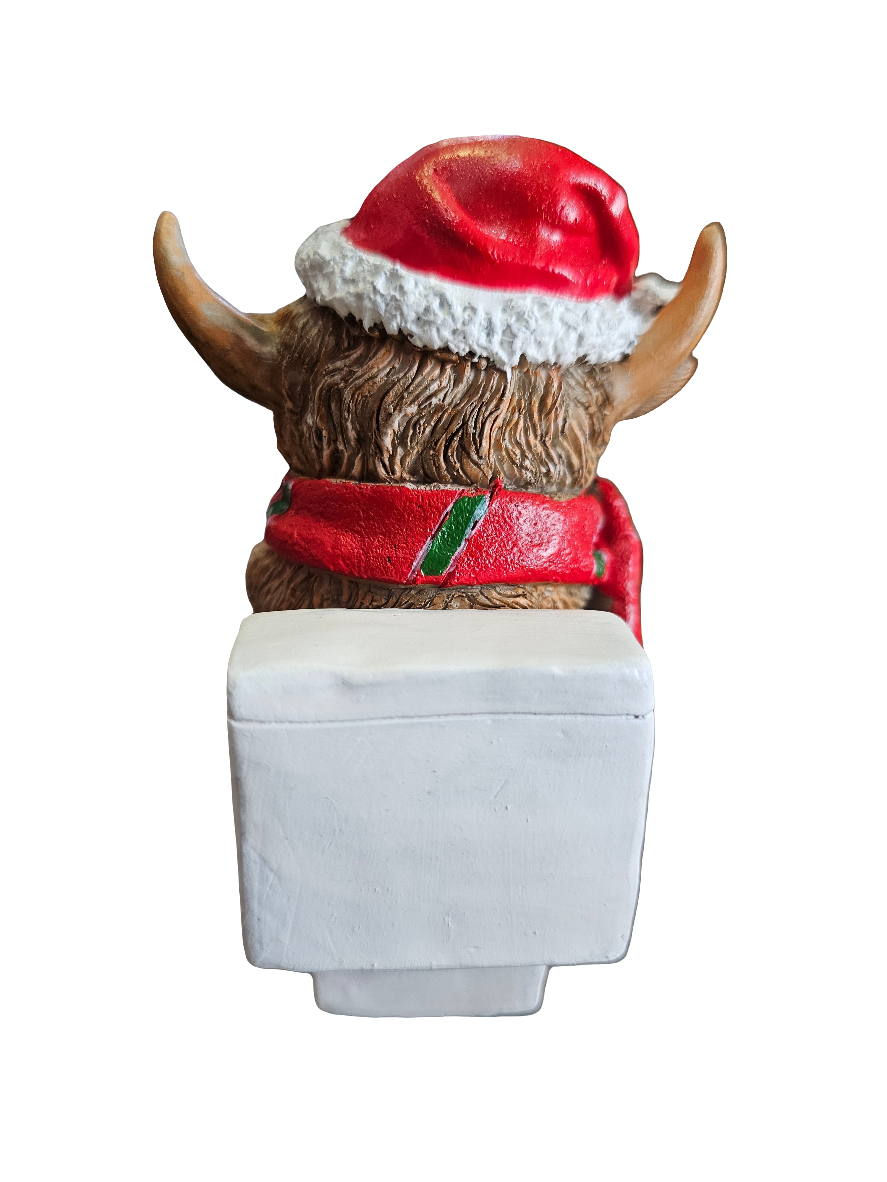 Christmas Highland Cow on Loo
