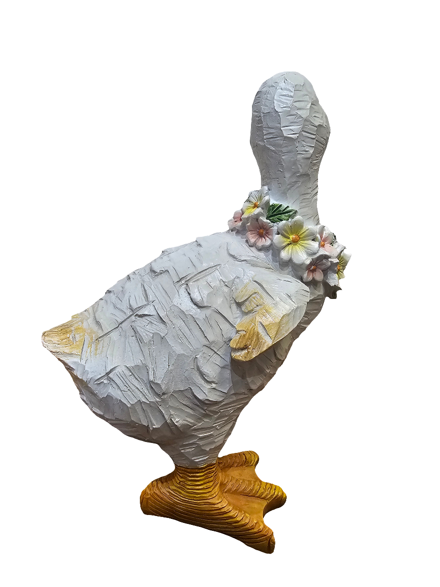 Garden Garland Posing Duck Statue
