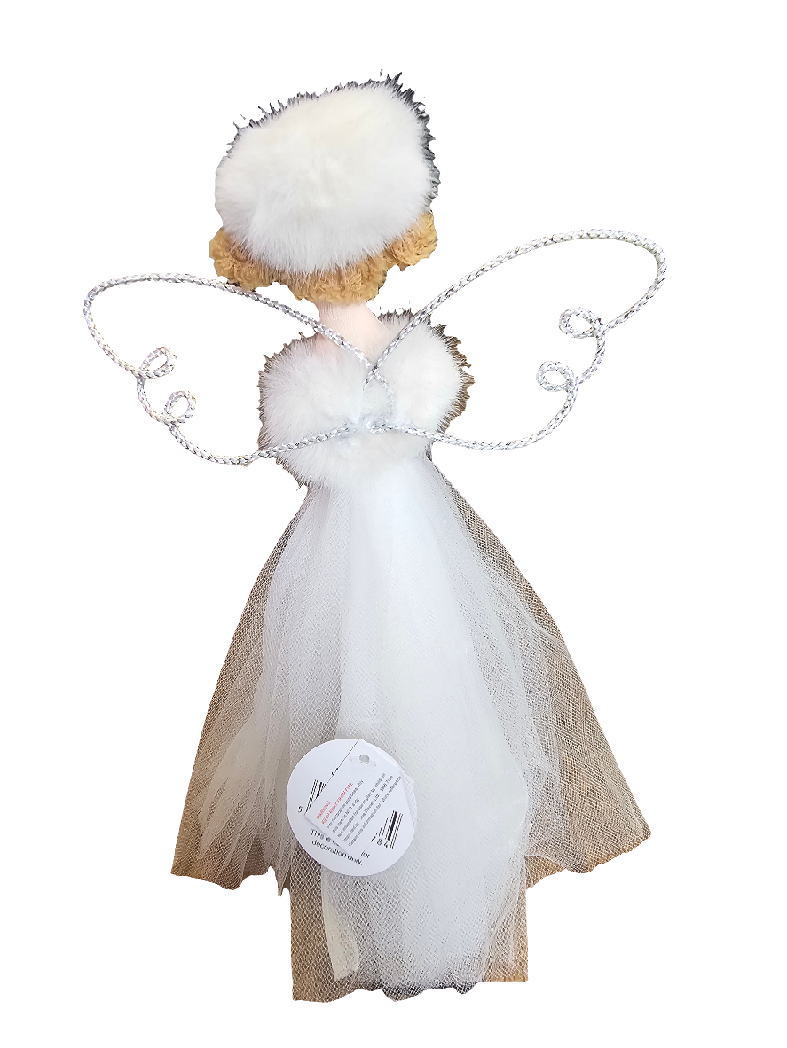 Joyful Fairy Tree Topper in White or Pink