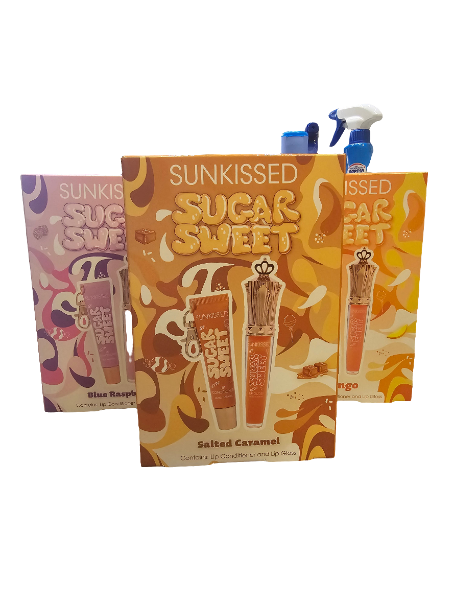Sugar Sweet Lip Duo, contains a lip conditioner and a lip gloss.