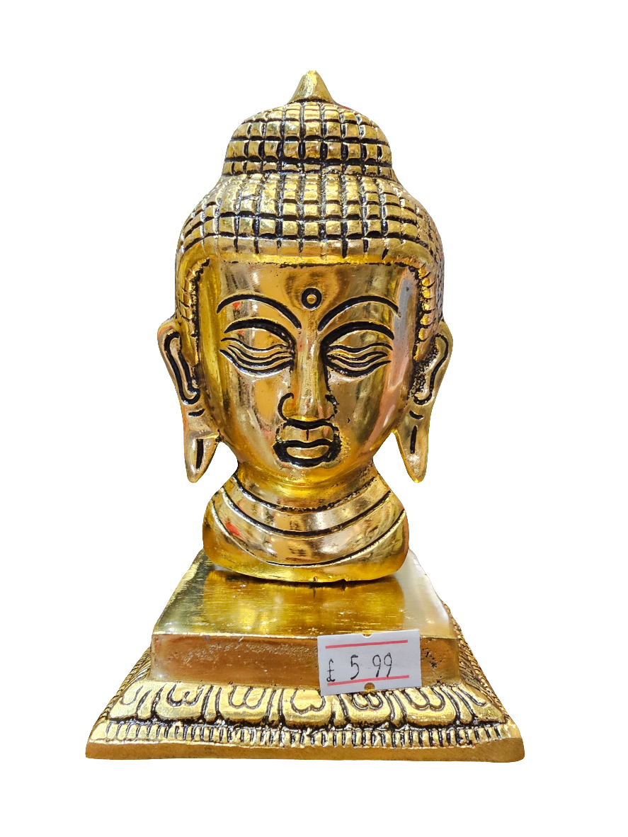 Gold Plated Metal Buddha Head
