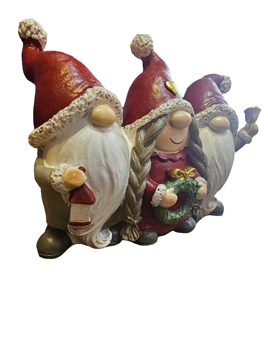 Christmas Santa Gonk Family Statue