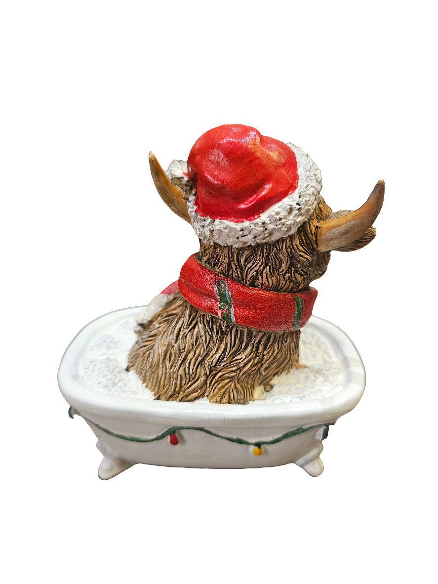 Christmas Highland Cow in Bath