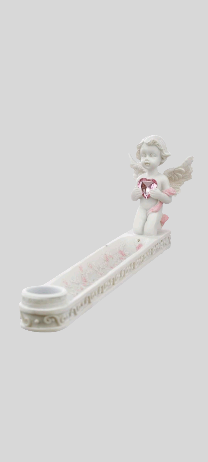 Peace of Heaven Follow Your Heart Cherub Incense Burner holder