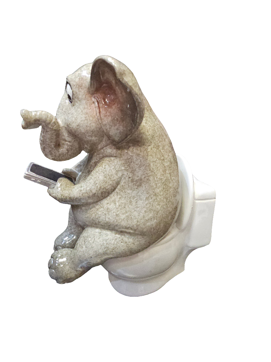 Take a Seat Elephant on the loo Statue