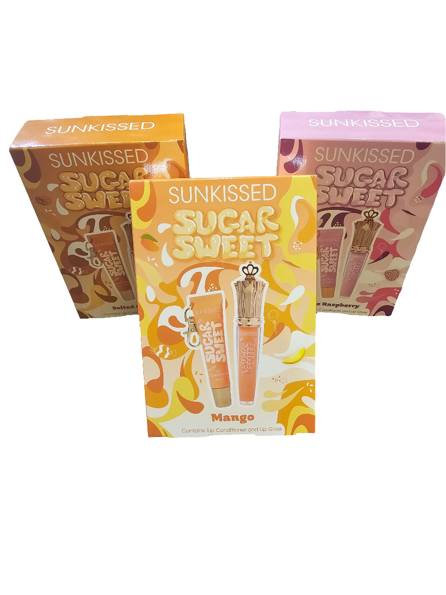 Sugar Sweet Lip Duo, contains a lip conditioner and a lip gloss.