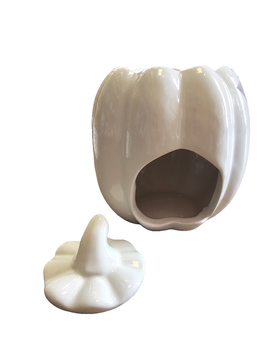 Ceramic Pumpkin Wax Melter with Lid