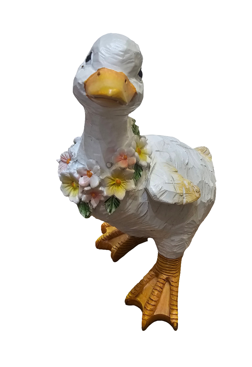 Garden Garland Posing Duck Statue