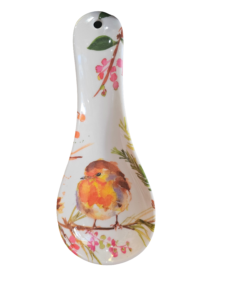 Winter Robin Jennifer Rose Spoon Rest