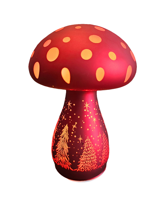 Bright Christmas LED Mushroom Red